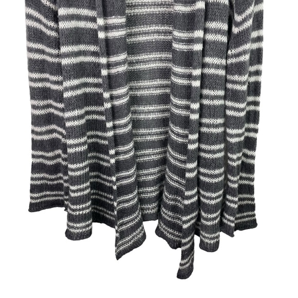 Wooden Ships | Gray White Stripe Light Cardigan Sweater - Picture 3 of 7